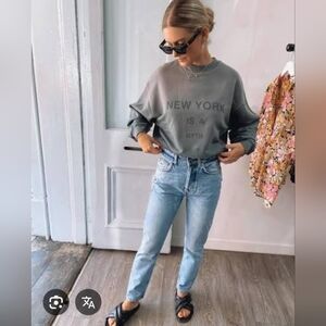 Fits Small! Anine Bing Light Blue High Rise Rory Women's Jeans.